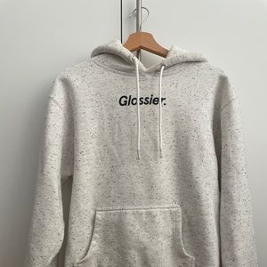Glossier Terrazzo Hoodie in black and white, S